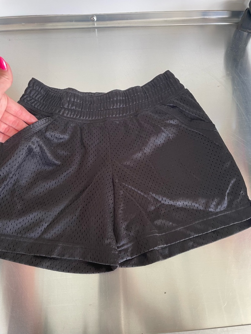 bcg Black Women's Athletic Program Mesh Shorts